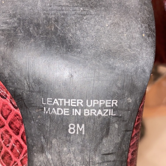 Marcello Pace snakeskin style pointy boots  in rich mahogany shade. - Picture 6 of 6